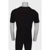 Men's T-shirt with rubber logo