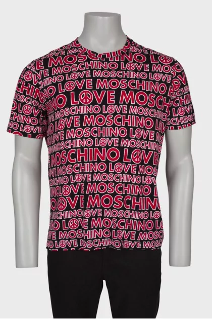 Men's T-shirt with branded print