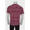 Men's T-shirt with branded print