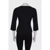 Black sweater with cropped sleeves