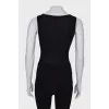 Black T-shirt with asymmetric hem