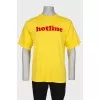 Men's T-shirt with textured slogans