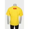 Men's T-shirt with textured slogans