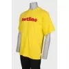 Men's T-shirt with textured slogans