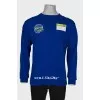 Men's blue printed jumper