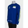 Men's blue printed jumper