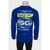 Men's blue printed jumper