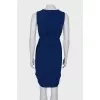 Blue dress with drawstring