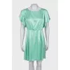 Silk light green dress