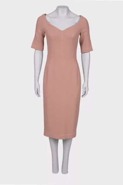 Powder dress with a corset, with a tag