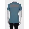 T-shirt with reflective print and tag