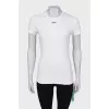 White fitted T-shirt with tag