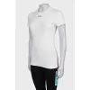 White fitted T-shirt with tag