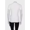 White fitted T-shirt with tag