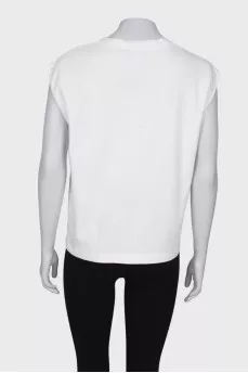 T-shirt with print and logo, with tag
