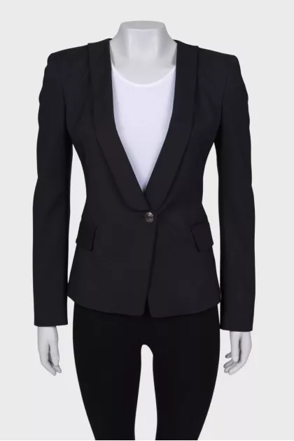 Classic black button down jacket