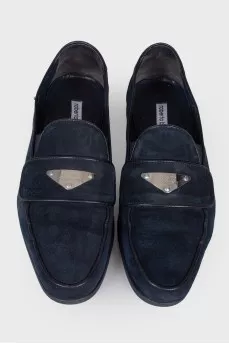 Men's blue suede shoes