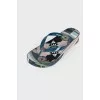 Slippers with abstract print