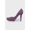 Purple nubuck shoes