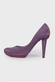 Purple nubuck shoes