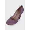 Purple nubuck shoes