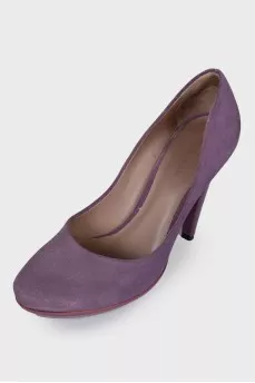 Purple nubuck shoes