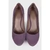 Purple nubuck shoes