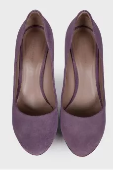 Purple nubuck shoes