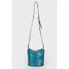 Turquoise bag with chain handle