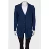 Blue cardigan with pockets