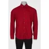 Men's red slim shirt