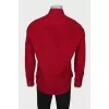 Men's red slim shirt