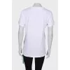 White printed T-shirt with tag