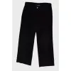 Velor flared trousers