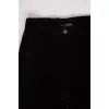 Velor flared trousers