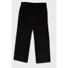 Velor flared trousers