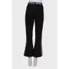 Jeans with stripes houndstooth