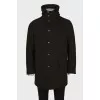 Men's hooded wool jacket