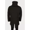 Men's hooded wool jacket