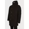Men's hooded wool jacket