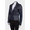 Button down leather jacket