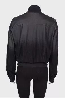 Gradient leather jacket