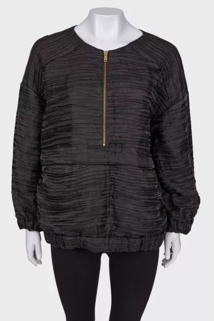 Windbreaker with lurex zipper 