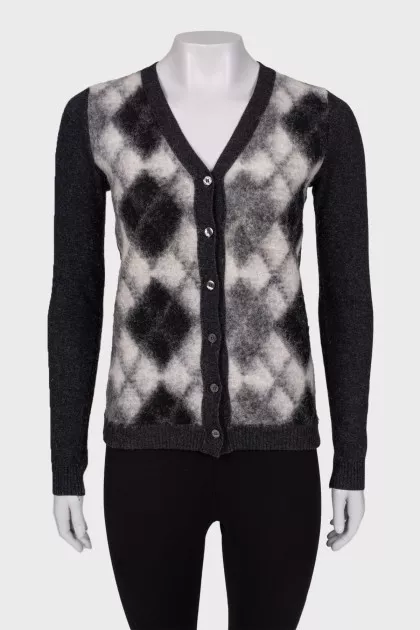 Wool cardigan with buttons