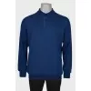 Men's cashmere button-down polo