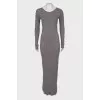 Gray maxi dress