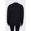 Black sweatshirt with brand logo