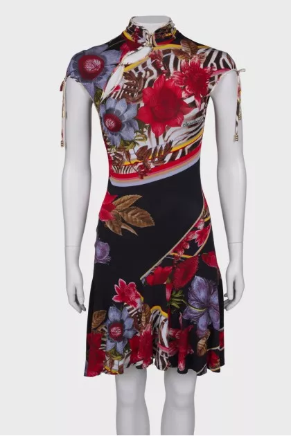 Printed fitted dress