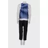 Loose fit top and trousers suit