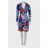 Wrap print dress